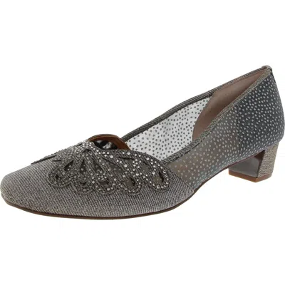 J. Reneé Womens Rhinestone Pumps In Pewter