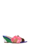 J. Reneé Zahra Wedge Slide Sandal In Pink/orange/blue