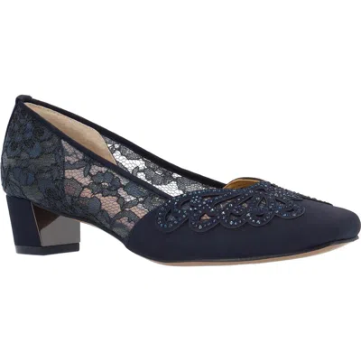 J. Reneé Zofia Block Heel Pump In Blue