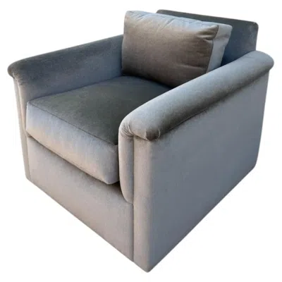 Pre-owned J. Robert Scott 1 Art Deco J. Robert Scott Mohair Club Chair - 1 Of 2 In Gray