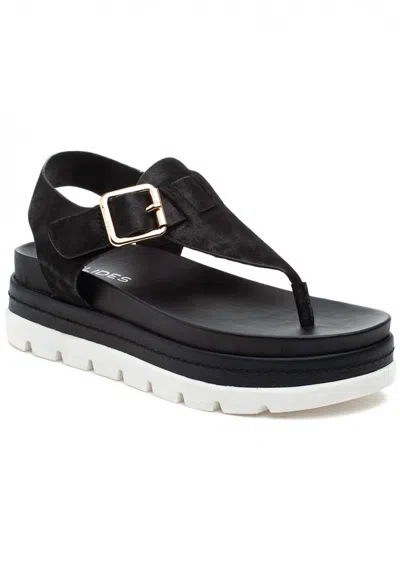 J/slides Becky Sandal In Black Leather