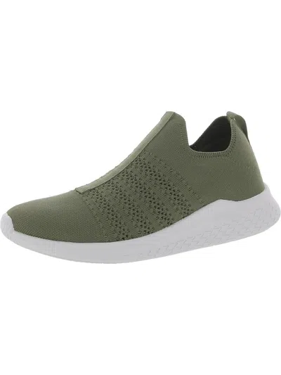 J/slides Dalila Womens Cushioned Footbed Knit Slip-on Sneakers In Green