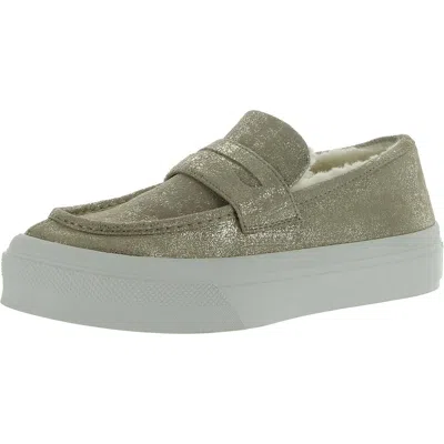 J/slides Giles Womens Suede Round Toe Loafers In Multi