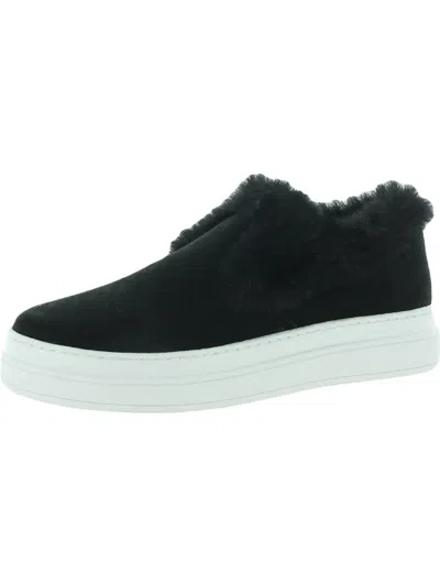 J/slides Neel Womens Suede Lifestyle Slip-on Sneakers In Black