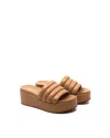 J/SLIDES QUIRKY SANDALS IN NUDE LEATHER