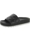 J/SLIDES RIO LUXE WOMENS FAUX LEATHER SLIDE SANDALS