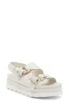 J/slides Women's Blast Platform Sandal In Bone In Beige