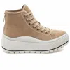 J/SLIDES WOMEN'S GRACIE PLATFORM SNEAKER IN SAND SUEDE