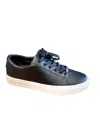 J/SLIDES WOMEN'S LEATHER LACEE SNEAKER IN BLACK