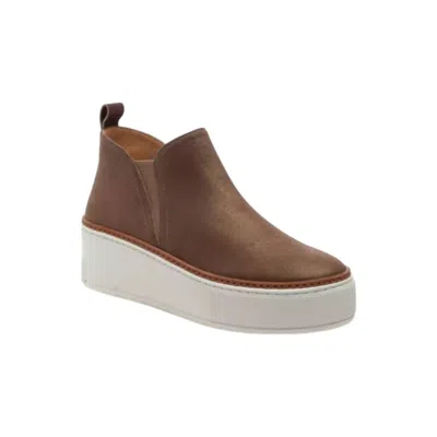 J/SLIDES WOMEN'S MIKA SLIP ON SNEAKER IN BRONZE BRUSH SUEDE