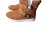 J/slides Women's Nelly Waterproof Boot In Dark Brown Suede In Multi
