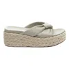 J/slides Women's Quail Wedge In Bone Leather In Multi