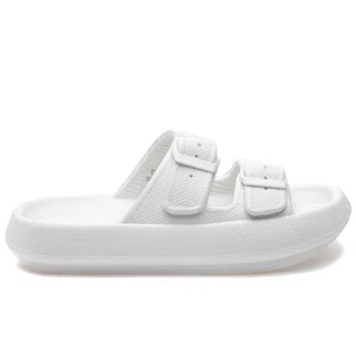J/slides Women's Socool Slide Sandal In White
