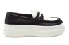 J/slides Women's Willy Leather Loafer In Black In Black