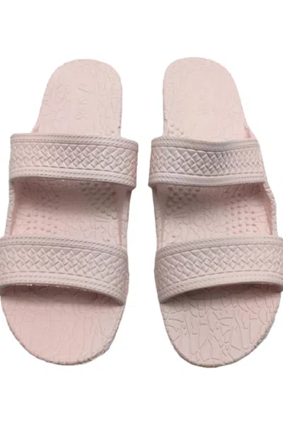 J-slips Hawaii Women's J Pastel Hawaiian Sandals In Pink Plumeria In Multi