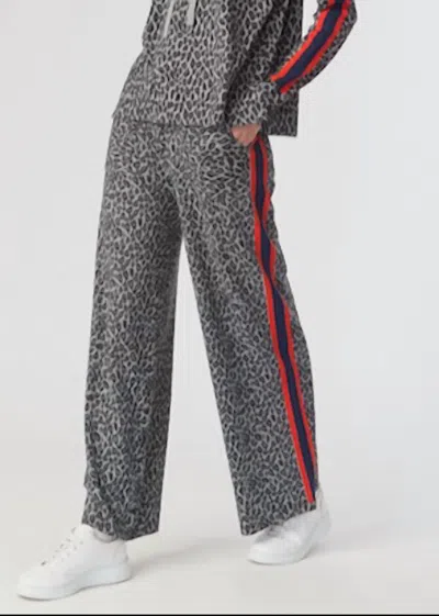 J. Society Cheetah Stripe Full Leg Pant In Heather In Gray