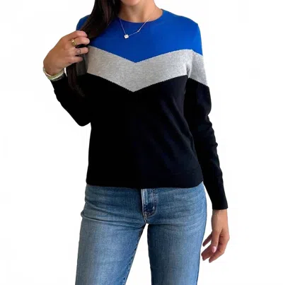 J. Society Chevron Sweater In Black