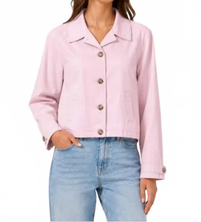J. Society Cotton Twill Trench Jacket In Blush In Pink