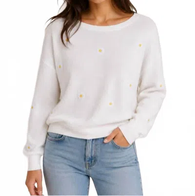 J. Society Daisy Crew Sweater In White