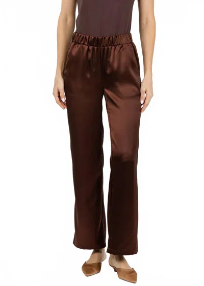 J. Society Melody Easy Full Pants In Chocolate In Brown