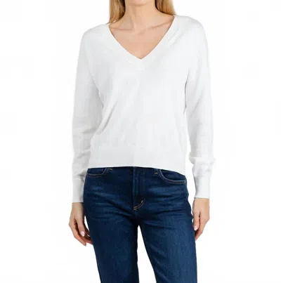 J. Society Easy V-neck Sweater In White