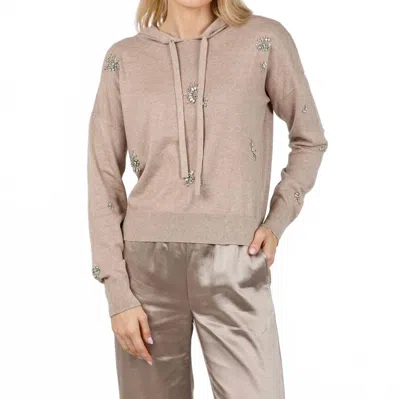 J. Society Ember Brooch Hoodie In Cappuccino In Pink