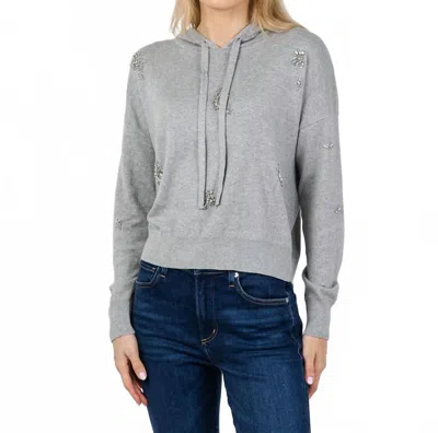 J. Society Ember Brooch Hoodie In Heather Grey In Gray
