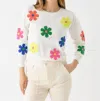 J. Society Flower Embrodiered Sweater In Multi