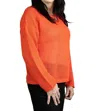 J. Society Holey Sweater In Orange In Orange