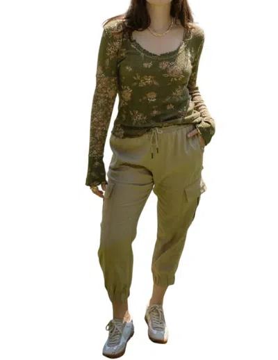 J. Society Kay Cargo Jogger In Linen In White