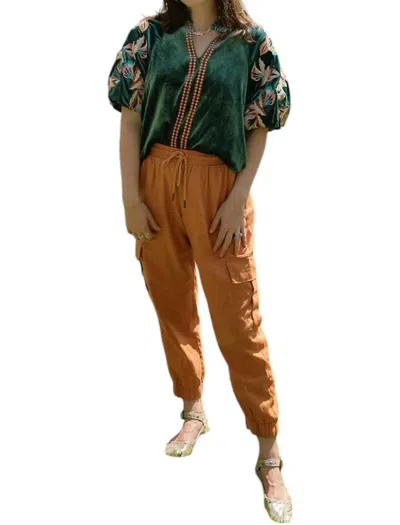 J. Society Kay Cargo Jogger In Terracotta In Brown