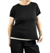 J. Society Knit Tee Top In Black In Black