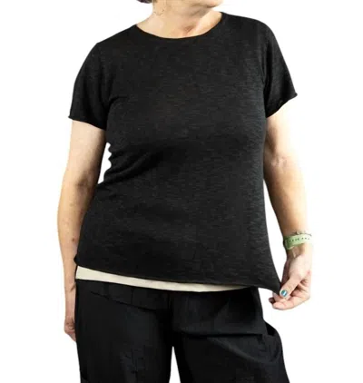 J. Society Knit Tee Top In Black