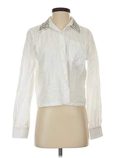Pre-owned J. Society Long Sleeve Blouse In Ivory