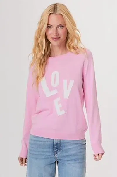 J. Society Love Sweater In Pink/white In Animal Print
