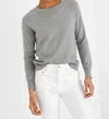 J. Society Loved Stitch Crew Sweater In Heather Grey In Grey