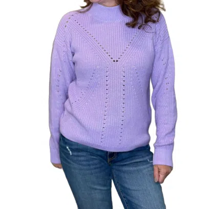 J. Society Mock Neck Sweater In Lavender In Purple