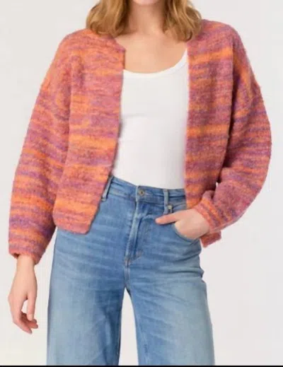 J. Society Novelty Open Front Cardigan In Autumn In Pink