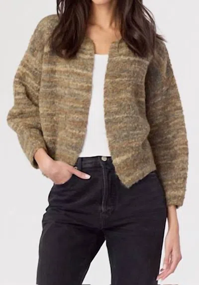 J. Society Novelty Open Front Cardigan In Moss In Neutral
