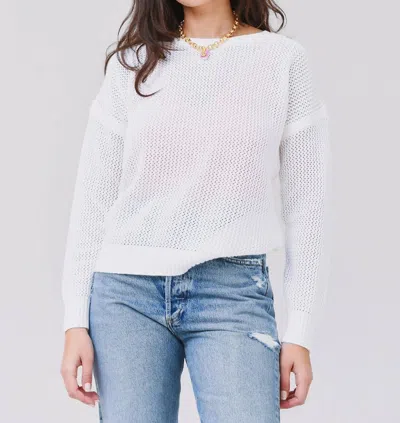 J. Society Open Stitch Sweatshirt In White