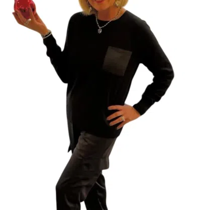 J. Society Pocket Front Sweater In Black