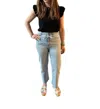 J. Society Ruffle Tank Top In Black In Black