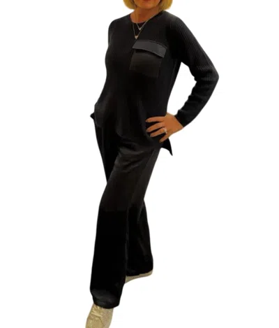 J. Society Sateen Pant In Navy In Blue