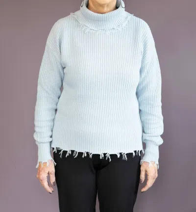 J. Society Shaker Turtle Sweater In Frost In Grey