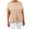 J. Society Short Sleeve Boxy Tee In Almond In Pink