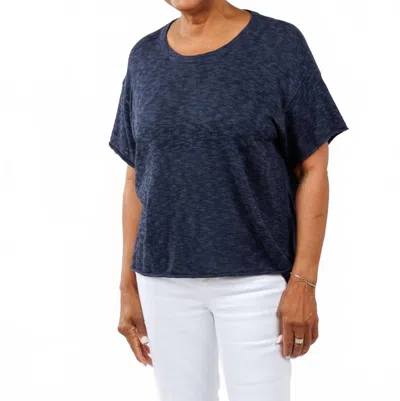 J. Society Short Sleeve Boxy Tee In Navy In Blue
