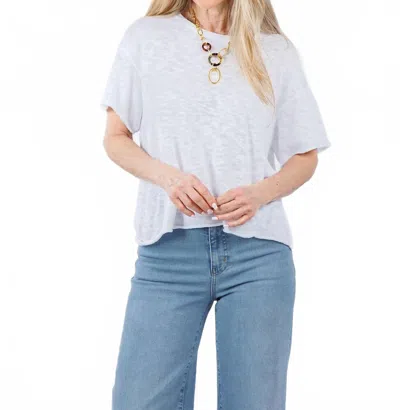 J. Society Short Sleeve Boxy Tee In White
