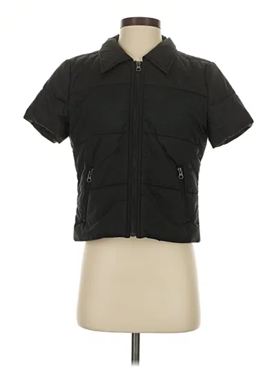 Pre-owned J. Society Short Sleeve Top Black Collared Neckline Tops