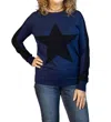 J. Society Star Crew Neck Sweater In Navy In Blue