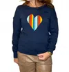 J. Society Striped Heart Sweater In Navy